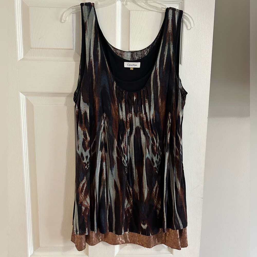 Calvin Klein double layer tank top